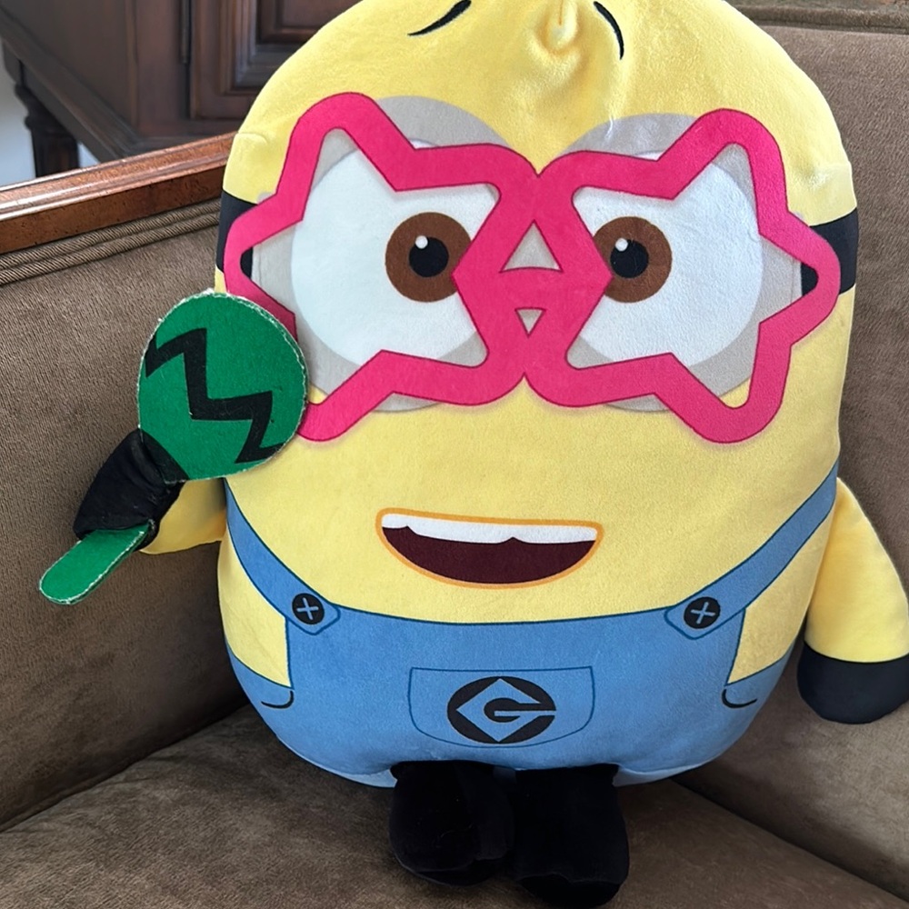 Minion Plush Toy with Pink Glasses